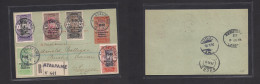 FRC - Togo. 1918 (24 Apr) Anglo French Occup. Atakpame - Switzerland, Bucks (21 June 1918) Registered Ovptd Stationary C - Other & Unclassified