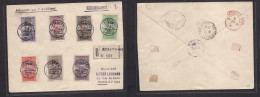 FRC - Togo. 1918 (10 Sept) Anglo French Occup. Atakpame - France, Paris (28 Oct) Registered Multifkd Env. Fine Used. - Altri & Non Classificati