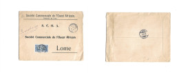 FRC - Togo. 1918 (6 Dec) La Atakpame - Lome. Local Ayto French Ovptd. Dahomey Issue Tied Cds French PO. Local Usage + Ar - Otros & Sin Clasificación