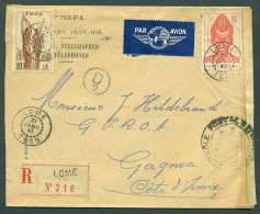 FRC - Togo. 1941 (31 Jan). Lome - Ivory Coast / Gagnoa. Reg Fkd Air Env + Censored. Fine. Interafrican Dest Mail. - Otros & Sin Clasificación