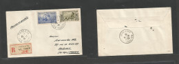 FRC - Tahiti. 1939 (25 March) Papeete - France, Mulhouse (30 Apr) Registered Multifkd Env, R-label, Cds. Fine. - Altri & Non Classificati