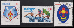 (TI)(MAL1974-3) MALAISIE MALAYSIA 1974 Jamboree Scout Malais Used Oblitérés YT119-YT120-YT121 - Malaysia (1964-...)