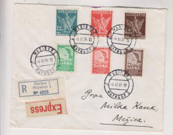 YUGOSLAVIA 1934 MARIBOR  Registered  Priority Cover To MEZICA SOKOL FALCON - Briefe U. Dokumente