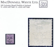 Ireland 1922 Thom Rialtas 5-line Ovpt In Blue-black On 3d, Watermark Inverted And Reversed Mint Hinged - Nuovi