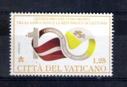 Vatican. Centenaire Du Concordat Avec La Lettonie. 2022 - Unused Stamps