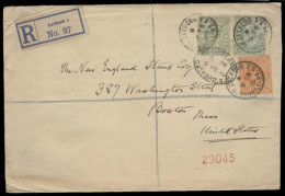 Great Britain - XX. 1910 (9 Feb). Catford - USA. Reg Fkd Env. Fine. - ...-1840 Voorlopers