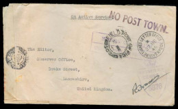 Great Britain - XX. 1945 (3 March). Field Post Office 502 - UK. OAS + Censored With Dar Returned Letter Office / Liverpo - ...-1840 Voorlopers