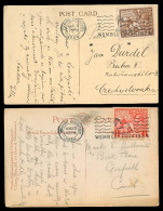 Great Britain - XX. 1924. Empire Exhibition. 2 Postcards 1d / 1 1/2d The Later Circulated To Czecholavakia. Special Slog - ...-1840 Préphilatélie