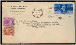 Great Britain - XX. 1948 (5 July). London - France. Env Fkd 2 1/2d Blue + Taxed + 2 French P Dues. Slogan Cancel "Take N - ...-1840 Préphilatélie
