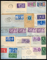 Great Britain - XX. 1951-60. 12 Nice Fkd Envs / Usages. Slogan Comb. F-VF. - ...-1840 Voorlopers