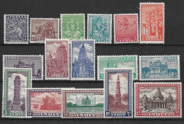 INDIA 1949 Ajanta Panel Complet Set MNH - Ungebraucht