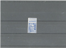 VARIÉTÉ -N°886 N** - GANDON 15 F BLEU -PIECING ( Petit Anneau Lune)ALA LÈVRE DE MARIANNE . - Unused Stamps