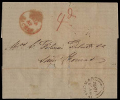 HAITI. 1862 (10 May). Jacmel - St Thomas (13 May). EL Red Crown Circle PAID AT JACMEL (large Type) + 4d Mns. Arrival Cds - Haiti