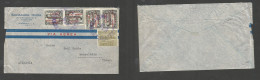 GUATEMALA. 1934 (26 May) GPO - Germany, Menselwitz. Air Ovptd Issue. Multifkd Envelope, Tied Cds. Interesting Usage. - Guatemala