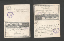 GUATEMALA. 1897 (6 Febr) GPO - Sweden, Goteborg (3 March) Doble Stat Card Used On Way Out. VF Usage. - Guatemala