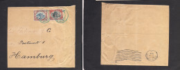 GUATEMALA. 1913 (21 Oct) Coban, Alta Verapaz - Germany, Hamburg. Multifkd Cover Via N. Orleans Revese. - Guatemala