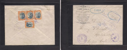 GUATEMALA. 1912 (22 Sept) Retalhuleu - Costa Rica, San Jose (8 Oct) Reverse Registered Multifkd Env, Cancelled Tied Stli - Guatemala