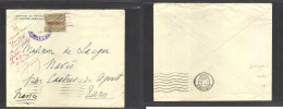 GUATEMALA. 1938 (Nov) French Consular Mail. GPO - France, Tarn (2 Dec). Fkd Env + Stamps Erased + French Post Office Int - Guatemala