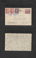 GUATEMALA. 1930 (28 Jan) La Morena, Sta. Rosa - Germany, Bunzlan. 30c Brown Lilac Stat Card + Three Adtls, Rolling Cache - Guatemala