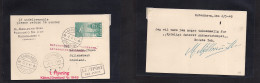 GREENLAND. 1949 (9 May) First Flight. Greenland - Denmark. Fkd Postcard With Text. Fine. - Sonstige & Ohne Zuordnung