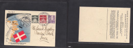 GREENLAND. 1939 (18 May) Hilsen Expedition - Faxe Via Cph (16 Sept) Multifkd Color Illustr Card. - Sonstige & Ohne Zuordnung