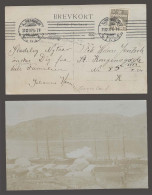 GREENLAND. 1907. Greenland Photo View Postcard Ships At Bay Port With Icebergs Fkd 3ore Grey Cancelled Kopenhagen 31 Dec - Sonstige & Ohne Zuordnung