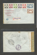 GREENLAND. 1940 (18 April) Julianehaab - Denmark, Kopenhagen. Registered Multifkd + Depart Censored Envelope Via Philade - Sonstige & Ohne Zuordnung