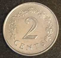 MALTE - MALTA - 2 CENTS 1977 - KM 9 - Malte