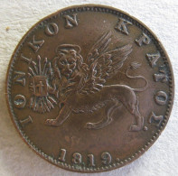 Grèce Ile Ioniennes 2 Lepta 1819, George III, En  Cuivre , KM# 31 - Greece