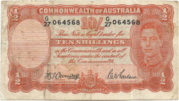 AUSTRALIE - 10 SHILLINGS GEORGE VI 1942 - Tweede Wereldoorlog Uitgaven