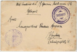 Brief Mit Text Von MULHAUSEN( Elsass) Mit Stempel KOMMANDANTUR DURCHLASSAMT MULHAUSEN - Feldpost (postage Free)