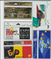 A17 -5 CARTES MAGNETIQUES DE BELGIQUE Pour 1 Euro - Without Chip