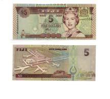 Fiji  5 Dollars 2002 QEII P-105 UNC Prefix AG - Fiji