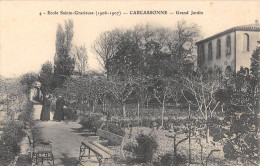 CPA 11 CARCASSONNE / ECOLE SAINTE GRACIEUSE / GRAND JARDIN - Carcassonne