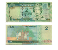 Fiji  2 Dollars 2002 QEII P-104 UNC - Fiji