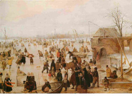 Art - Peinture - Hendrick Avercamp - A Scene On The Ice Near A Town - Detail - Wood - The National Gallery - CPM - Carte - Malerei & Gemälde