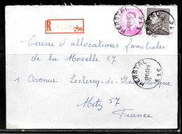 CC97 - BELGIQUE - LETTRE RECOMMANDEE DE HERSTAL DU 18/11/67 POUR METZ - Lettres & Documents