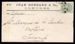 GREAT BRITAIN. 1882. London To Canary Islands. Wrapper 1/2d Rate, Tied. VF. - ...-1840 Préphilatélie