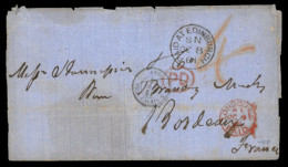 GREAT BRITAIN. 1861. Edimburgh To France. E. Pmk "PAID AT EDIMBURGH" (***). VF. - ...-1840 Préphilatélie