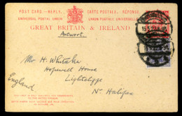 GREAT BRITAIN. 1922. Charlottenburg To England. Reply Half Mns+adtl.German Stamp. - ...-1840 Voorlopers