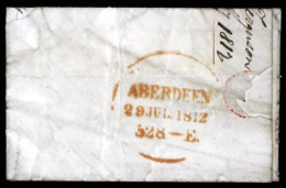 GREAT BRITAIN. 1812. Abeerden. Part Of Address Gone. Nice Early Pmk. EL. VF. - ...-1840 Préphilatélie