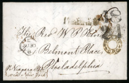 GREAT BRITAIN. 1849(June 29). Entire Letter From London Endorsed 'per Niagra Pkt Via New York' To Philadelphia With Circ - ...-1840 Voorlopers