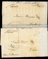 GREAT BRITAIN. 1824/25.  Liverpool To Lisbon.  E.L. With Market Prices Reports, With Oval "C(orreio) Est(rangeiro) De N( - ...-1840 Voorlopers