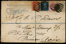 GREAT BRITAIN. 1879. (14 Nov.) 2d Registered Stationery Envelope With 1d Red, 2d Blue, 3d Rose, And 6d Grey Brown From L - ...-1840 Préphilatélie