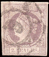 Málaga - Edi O 56 - 2 Reales - Mat Rueda Carreta "6 - Málaga" - Used Stamps