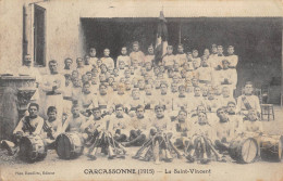 CPA 11 CARCASSONNE / LA SAINT VINCENT / 1915 / Cliché Rare - Carcassonne