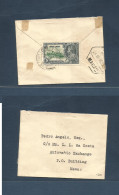 HONG KONG. 1935 (23 Dec) Victoria - Macao (24 Dec) Local Small Envelope Reverse Single Jubilee 5c Stamp, Cds. VF And Sca - Sonstige & Ohne Zuordnung