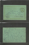 HONDURAS. 1899 (8 Sept) GRACIAS (a Dios) - Germany, Darmstadt (9 Oct) 3c Green On Freemish Stationary Card + Cds + Via N - Honduras