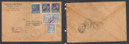 HONDURAS. 1930 (24 May) Trujillo - France, Paris Via NY. Registered Multifkd Env At 25c Rate, Tied Cds. Very Appealing U - Honduras