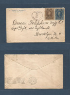 HONDURAS. 1909 (16 July) Trujillo - USA, Brooklyn, NY. Multifkd Envelope, 15c Rate 1907 UPU Issue, Cancelled Grill + Cds - Honduras